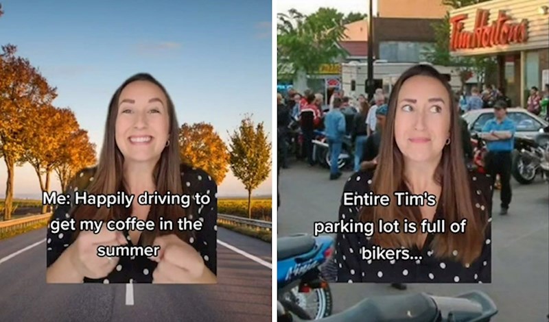 16. Ono kad se po ljeti sretno vozim po svoju kavu, a parkiralište ispred zalogajnice je puno bajkera