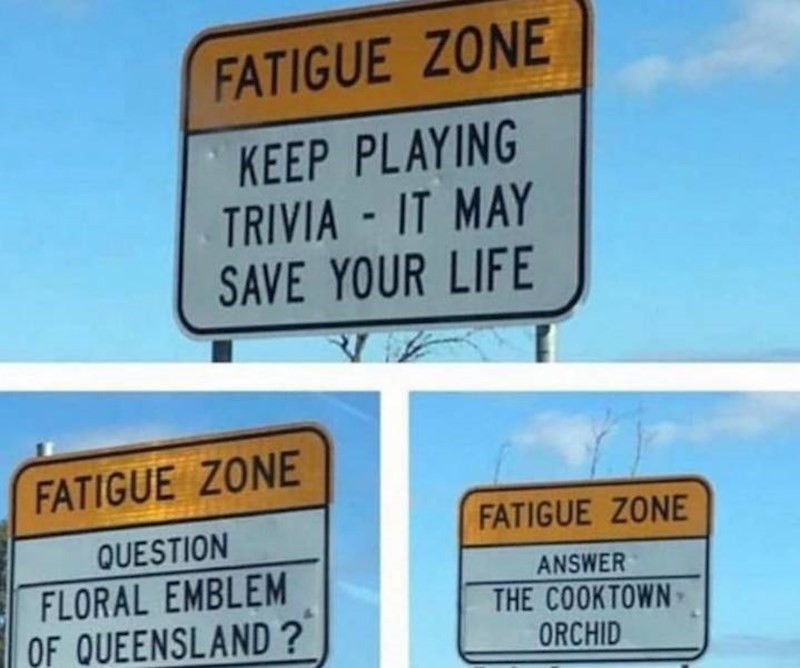 10. Neke ceste u Australiji toliko su duge i dosadne da su morali postaviti znakove koji će zanimljivostima razbuditi pospane vozače.