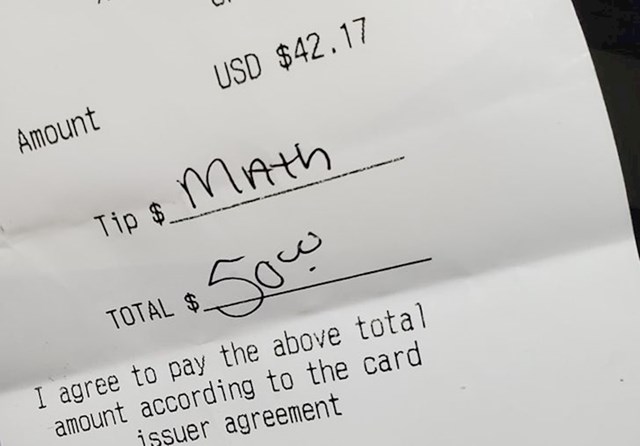 3. "Moja žena pronašla je ovaj račun u svojem stolu na poslu."