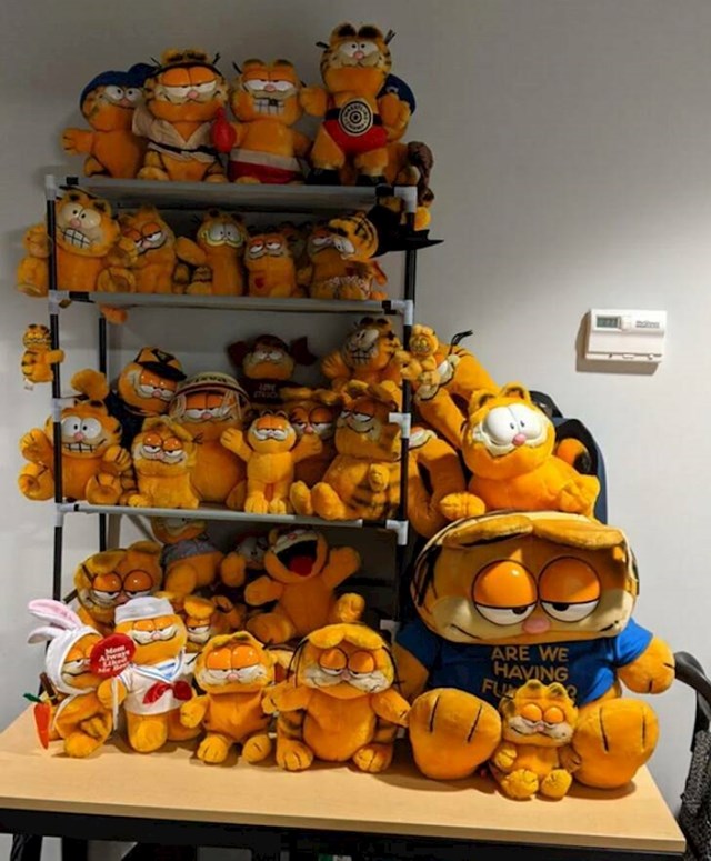 4. Nečija kolekcija plišanih Garfielda