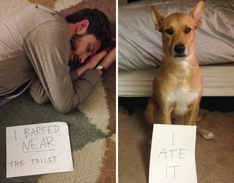 1. Sinoć se malo previše napio, napravio nered i zaspao na podu. Evo kako ga je cura podsjetila na to što se događalo.