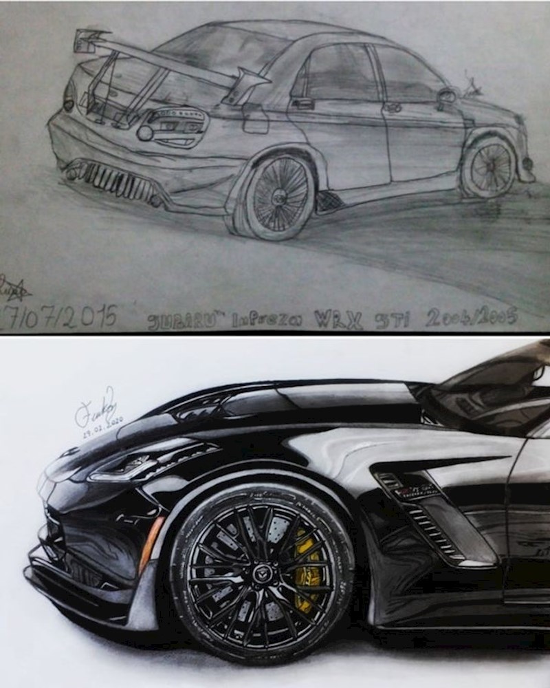 Napredak u crtanju automobila