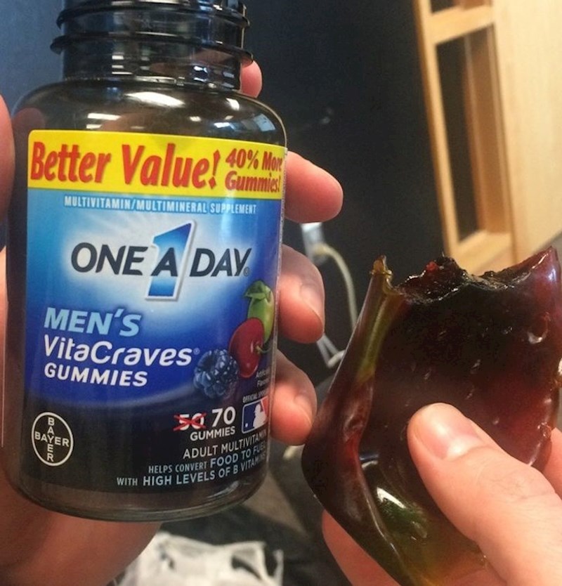 10. "Gumeni vitamini su mi si se rastopili, pa ih sada uzimam ovako."