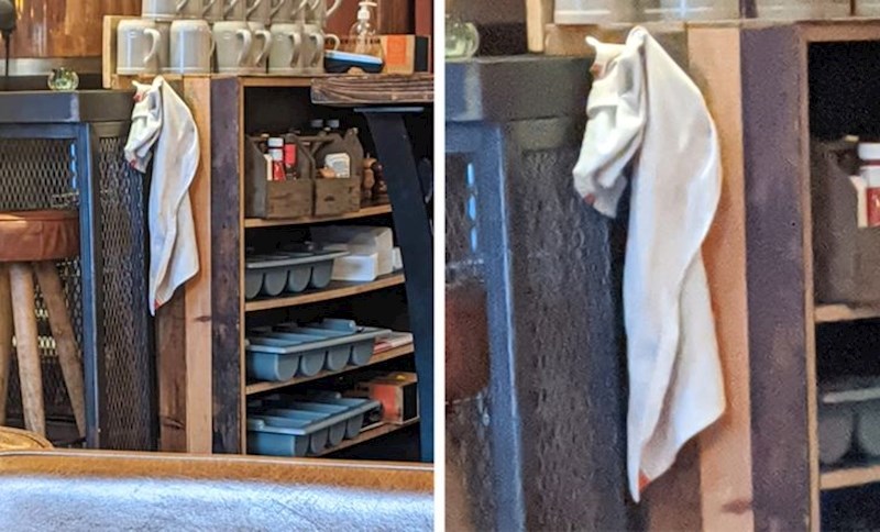 11. Ručnik ispod jednog bara izgleda kao konj