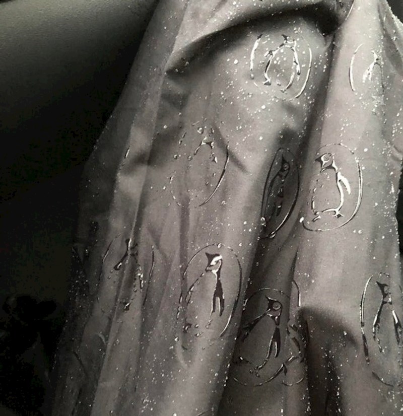 5. Kišobran na kojemu se, samo kad je mokar, pojave pingvini