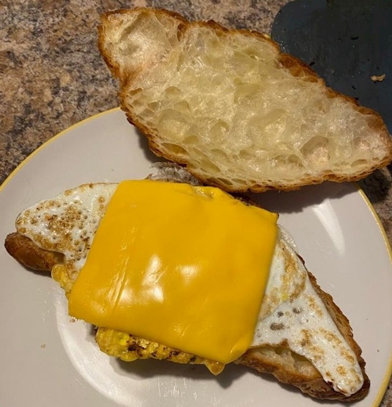 "Jaje je ispalo upravo savršeno za ovaj kroasan."