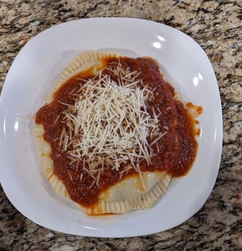 "Raviolli moje mame je veličine tanjura."