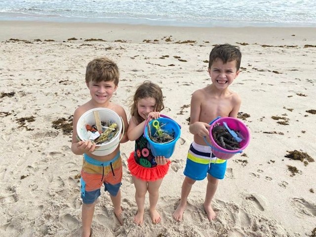 "Učim svoju djecu kako biti ekološki osvješten od malih nogu. Danas smo počistili plažu na kojoj smo se kupali."