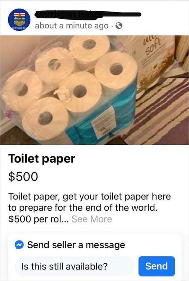 500 dolara za toaletni papir???!