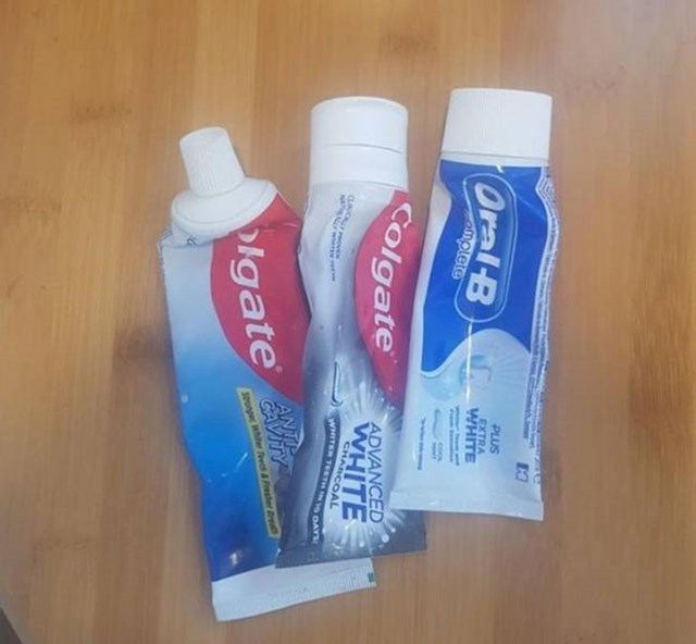 11. "Moj tata nikad ne dovrši pastu za zube prije nego kupi novu..."