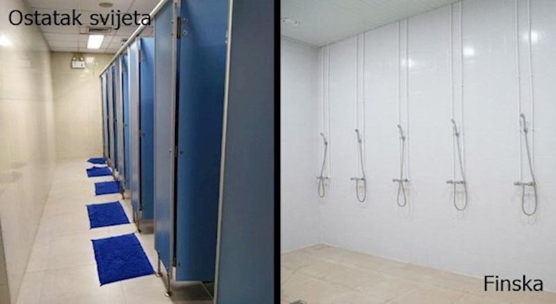 6. Tuševi u Finskoj nemaju zavjese.