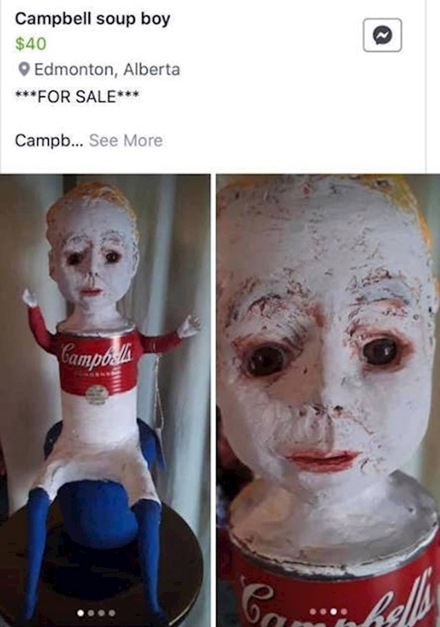 6. Bizarna skulptura od konzervirane juhe