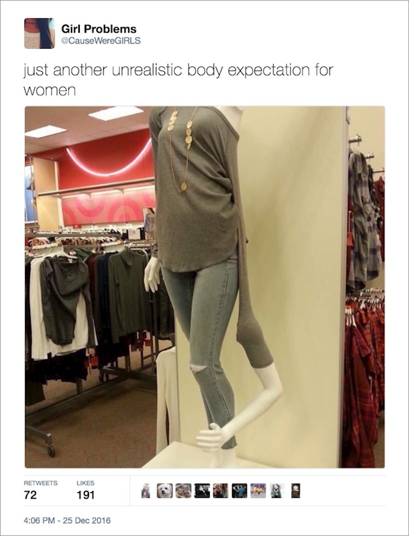 1. Još jedna nerealistična slika ženskog tijela.