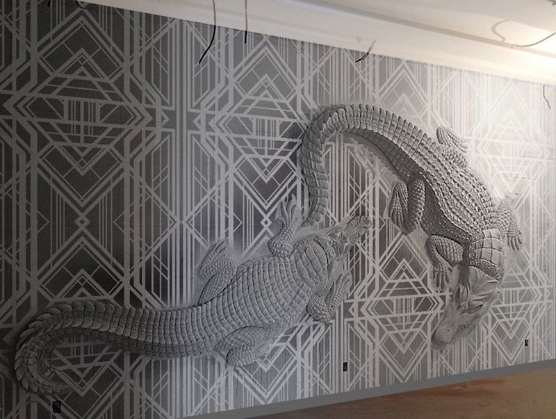 11. Aligatori kao ukras na zidu...