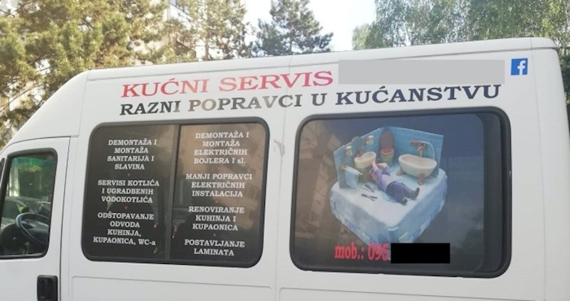 Majstori iz Zagreba nasmijali su mnoge neobičnim natpisom na svojem kombiju, morate vidjeti