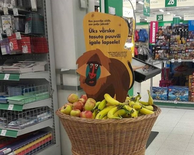 15. Supermarketi u Estoniji besplatno nude djeci svježe voće