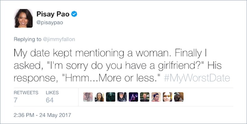 11. Nije prestao spominjati jednu ženu. Na kraju sam ga pitala :"Oprosti, imaš li djevojku?" Njegov odgovor bio je: "Više-manje."