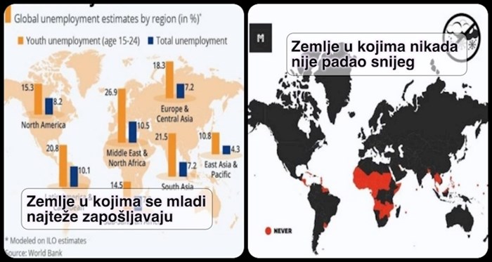 15 mapa koje pokazuju zanimljive činjenice o našem svijetu