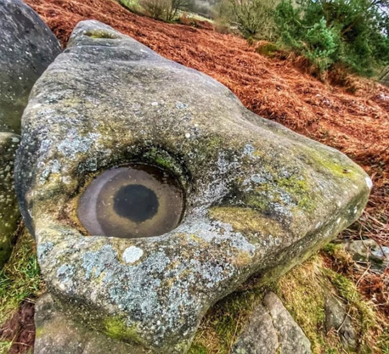 13. Kamen i lokva na njemu zajedno izgledaju kao zmajevo lice.