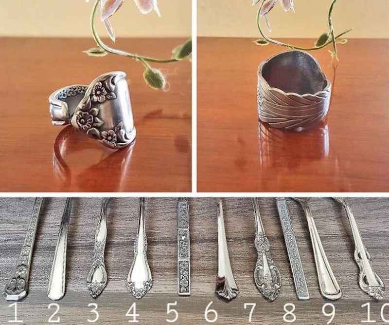 2. Jedna talentirana djevojka pretvorila je srebrni pribor za jelo u prstenje
