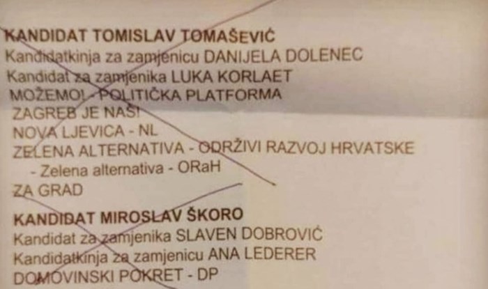 Netko je podijelio fotku svojeg glasačkog listića, morate vidjeti što je majstor dopisao