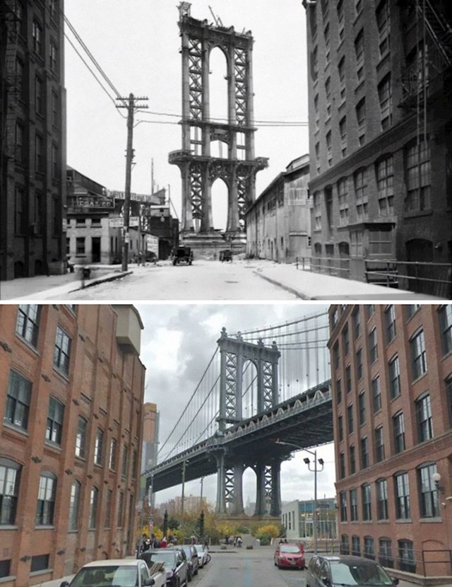 14. Nedovršeni most Manhattan, 1908. i danas