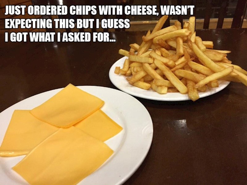 7. Naručio sam pomfrit sa sirom. nisam očekivao ovo ali izgleda da sam dobio što sam tražio...