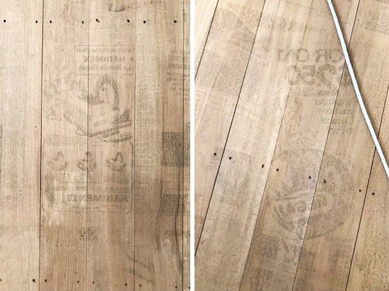 5. Uklonili su stare tepisone i vidjeli tragove starih novina po parketu