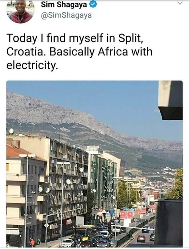 "Danas sam se našao u Splitu. To je u principu Afrika sa strujom."