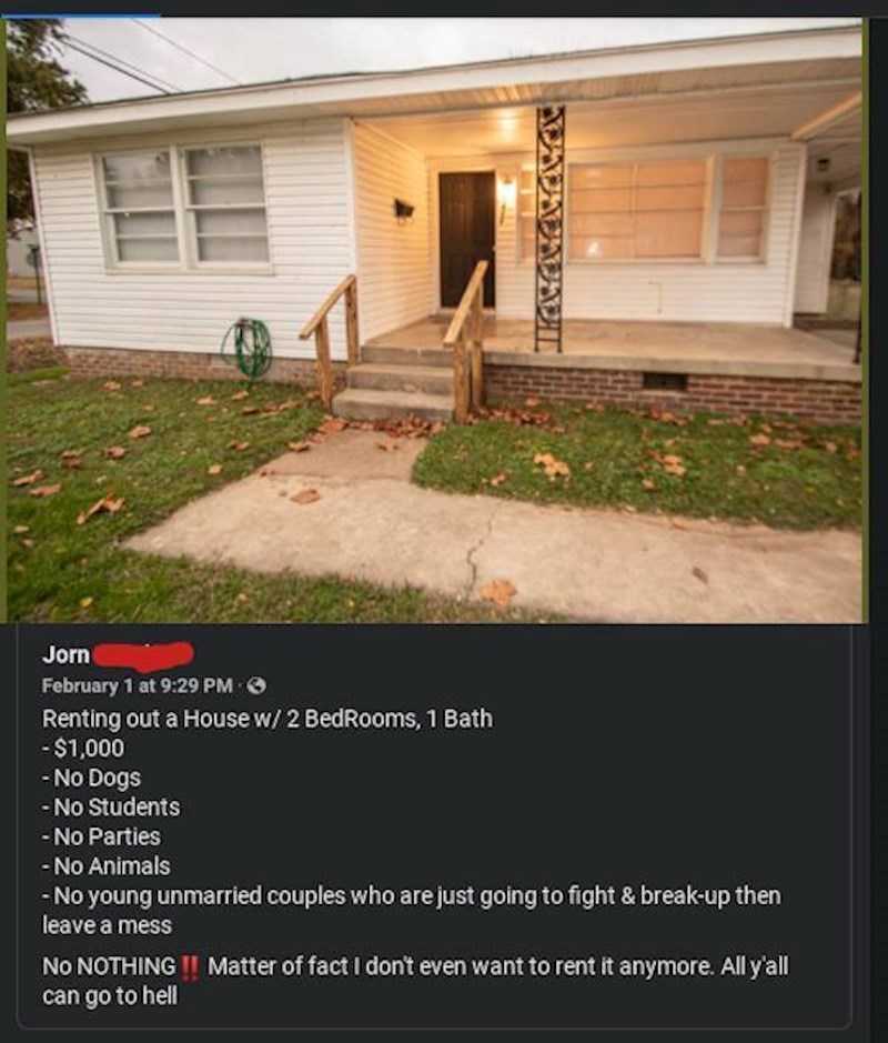 1. Dosta bipolaran oglas za najam kuće