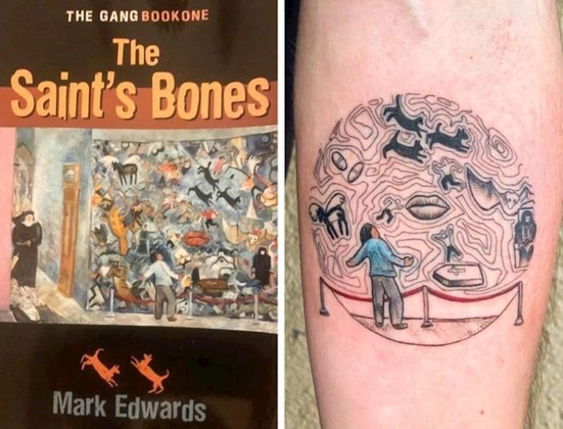 2. "Tetovirala sam naslovnicu prve knjige svoga tate."