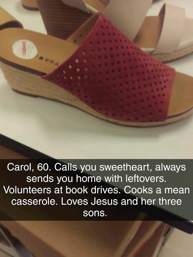 8. Carol (60). Zove svakoga "dušo", nikada vas ne pušta kući bez ostataka hrane. Voli Isusa i svoja tri sina.