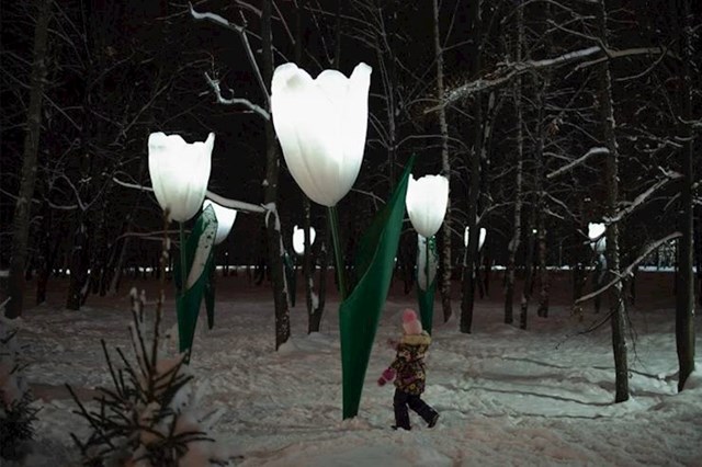 13. Ulične svjetiljke izgledaju kao Tulipani, Rusija