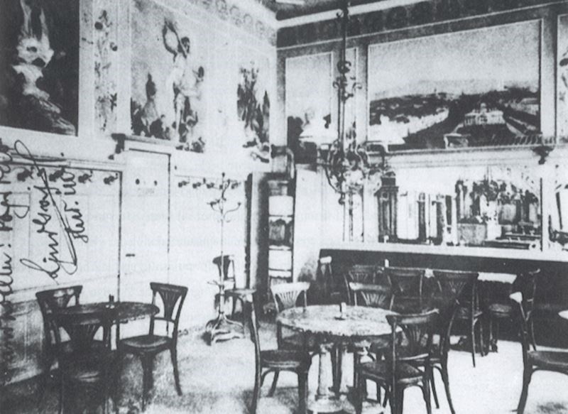 10. Detalj iz kavane Bauer u kojoj se okupljala tadašnja umjetnička "krema" Zagreba.