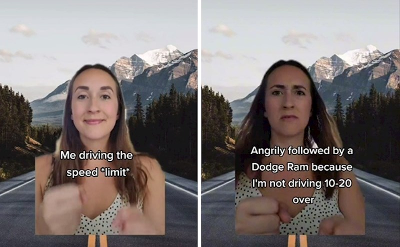 9. Vozim najvećom dozvoljenom brzinom, a tip u kamionetu se iza mene ljuti jer vozim "sporo"