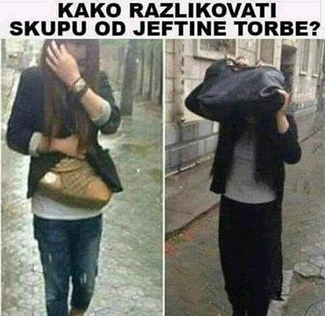 Sve što morate napraviti je malo obratiti pozornost kako se tko ponaša prema svojoj torbici kada pada kiša...🤣