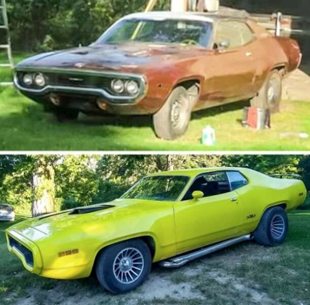 7. Automobil prije i nakon restauracije