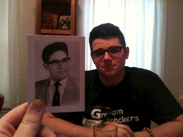 20. Moj djed i ja izgledamo kao blizanci iz drugog vremena.