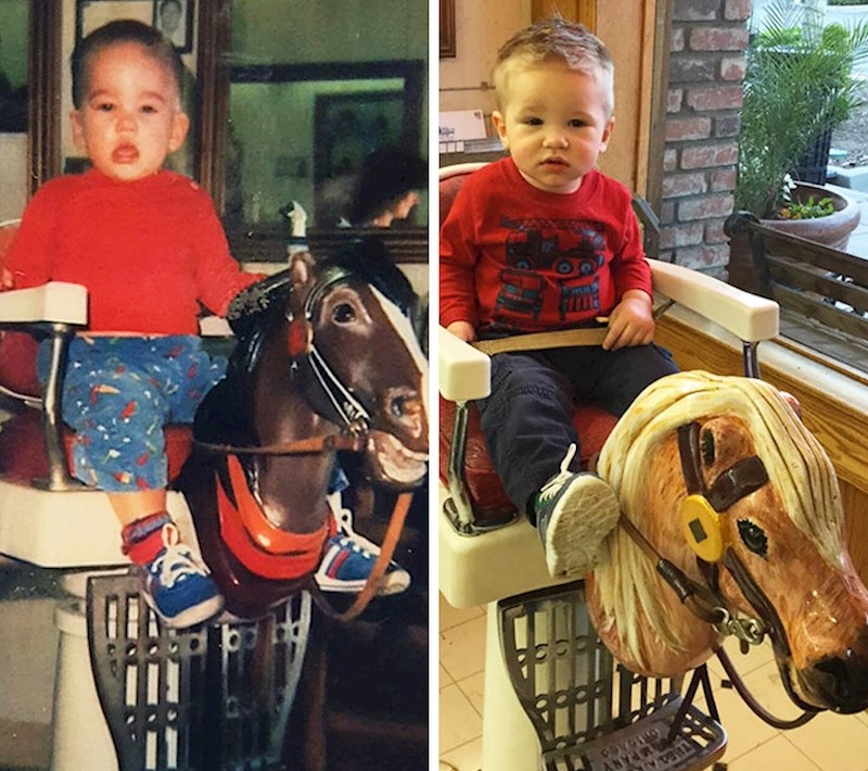 8. " Ista dob, slična odjeća i ISTA stolica (samo prepravljena)! "