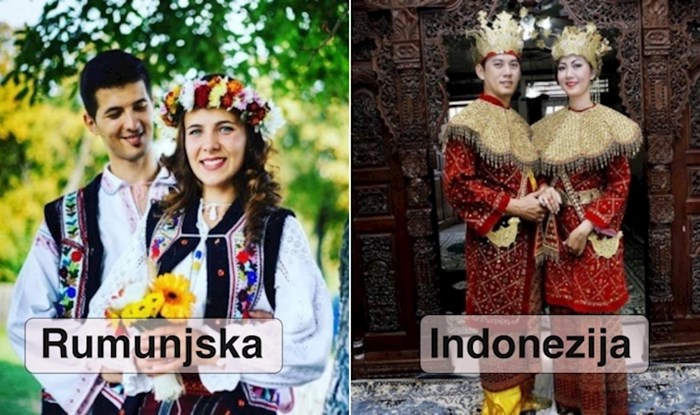 Ljudi iz 18 različitih zemalja pokazali su kako izgleda njihova tradicionalna odjeća za vjenčanje