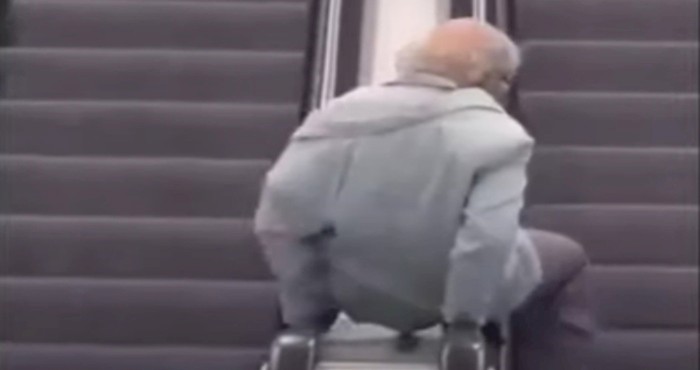 Viralni video: Luckasti djedica priredio je show na pokretnim stepenicama