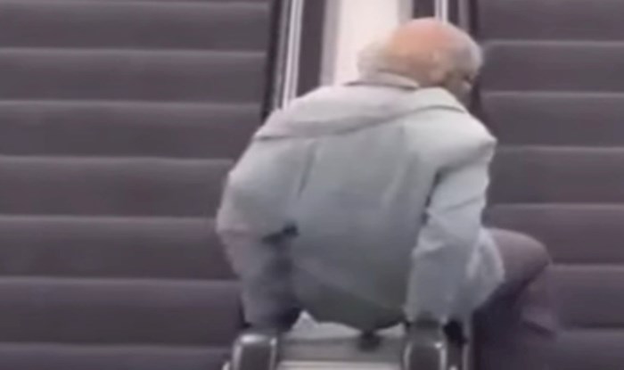 Viralni video: Luckasti djedica priredio je show na pokretnim stepenicama