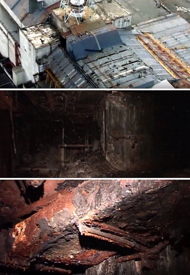 12. Unutrašnjost uništenog reaktora u Černobilu
