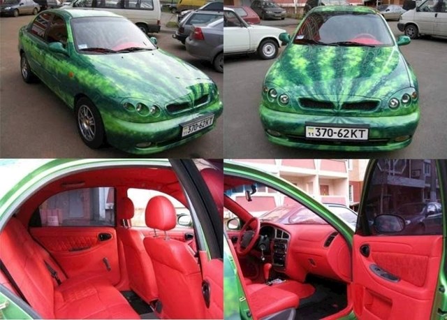 6. Vlasnik ovog auta očito jako voli lubenice.