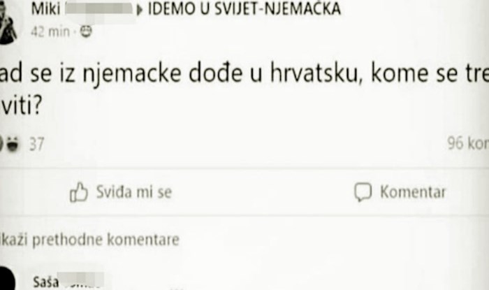 Zanimalo ga je kome se treba javiti kad dođe iz Njemačke u Hrvatsku, Saša mu je dao najbolji savjet