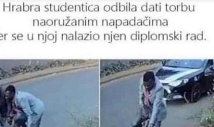 Morate vidjeti hit komentar na hrabrost koju je studentica pokazala kako bi sačuvala svoj diplomski