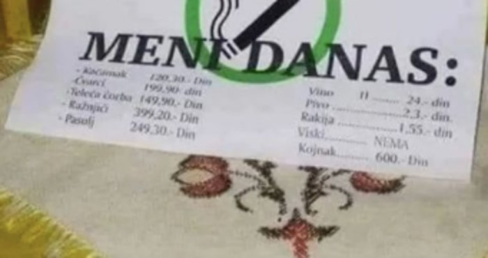 Natpis u jednom restoranu u Srbiji mnoge je ostavio u čudu, odmah ćete vidjeti zašto
