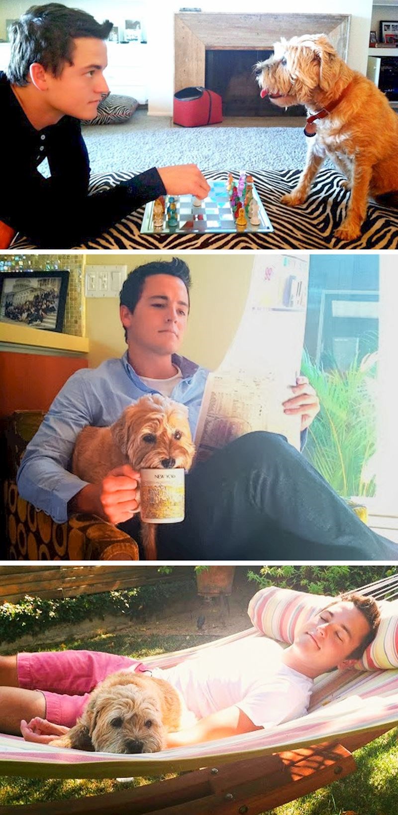 11. Ovaj doggie-sitter koji je fotkao druženje sa svojim "klijentom". :)