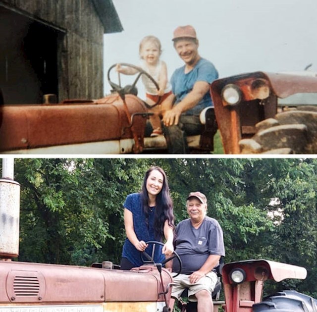19. Tata i kći na traktoru