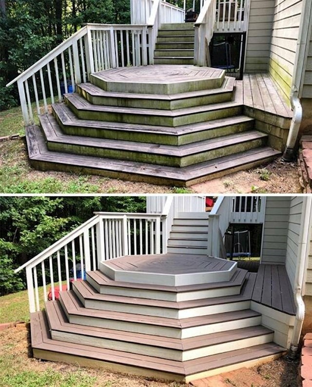 16. Stepenice prije i nakon dubinskog čišćenja